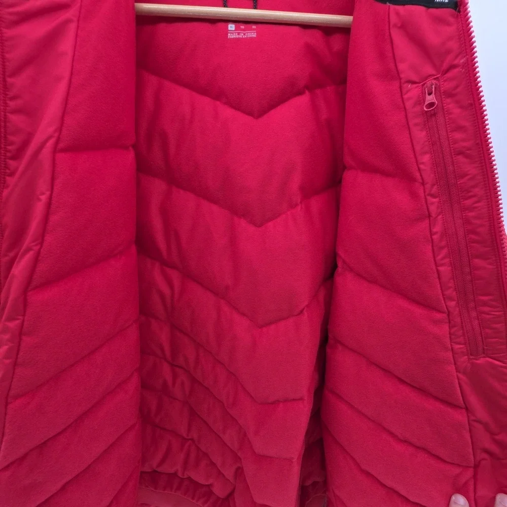 NIKE Bomber Jacket Mens XL‎ Red Downfill Full Zip Oversized Heavyweight Thick
